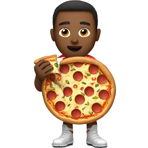 watch football while eating pizza emoji