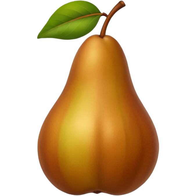 pear brown emoji
