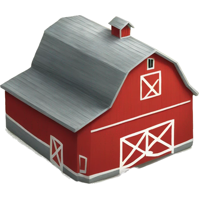 red barn emoji