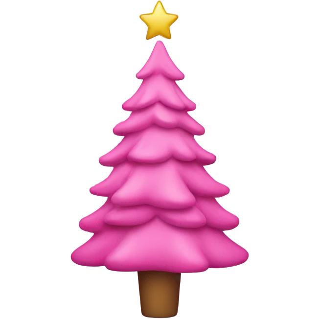 pink christmas tree emoji