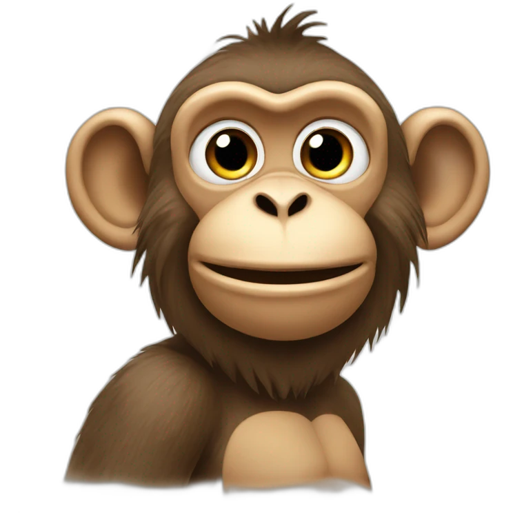 monkey with I Mac emoji
