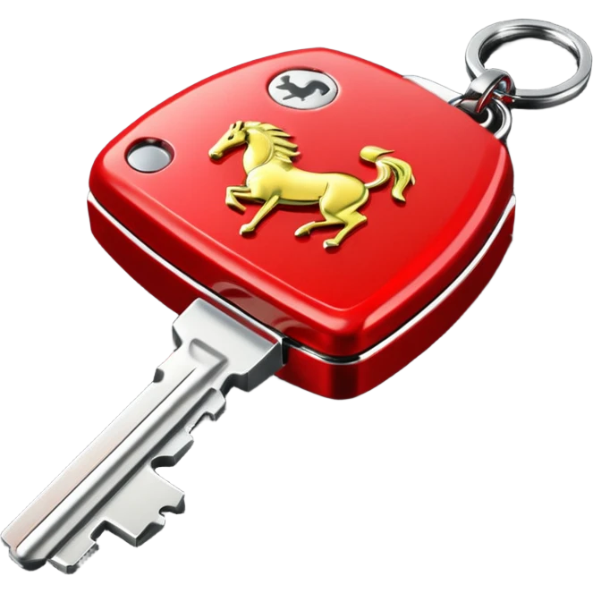 red Ferrari key emoji
