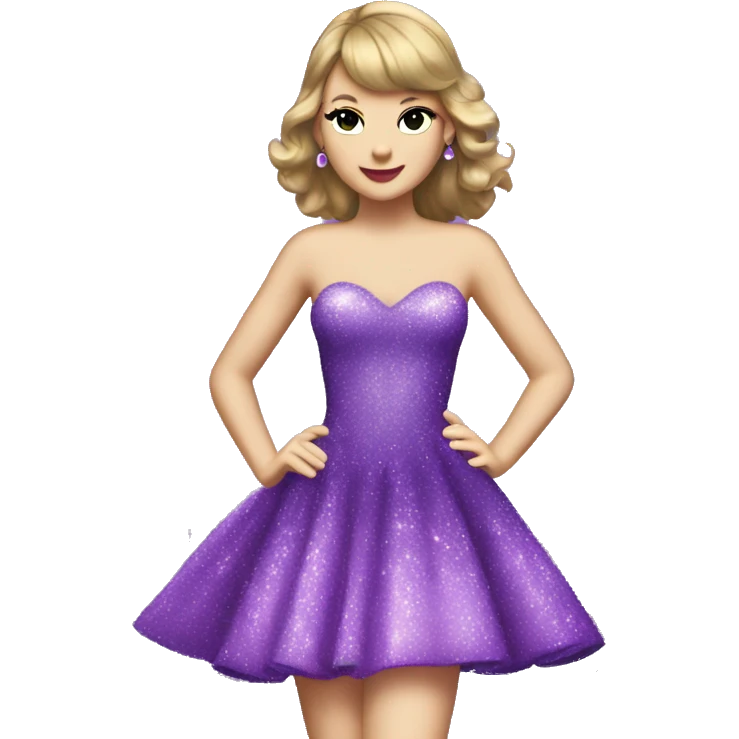 taylor swift purple sparkly princess dress emoji