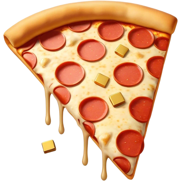Pizza with gold bars emoji