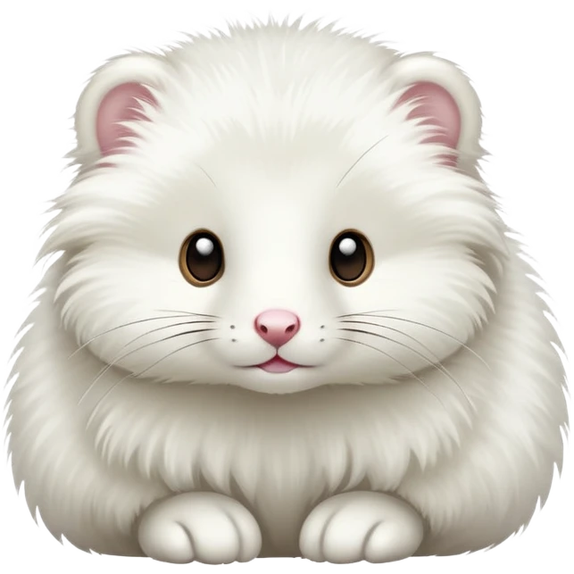 white cute mink emoji