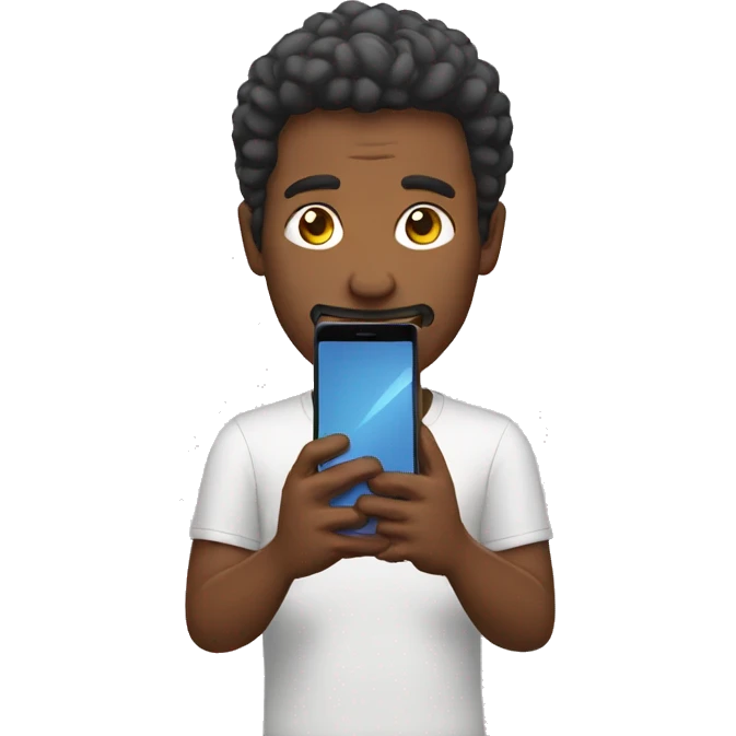 man with two phones emoji
