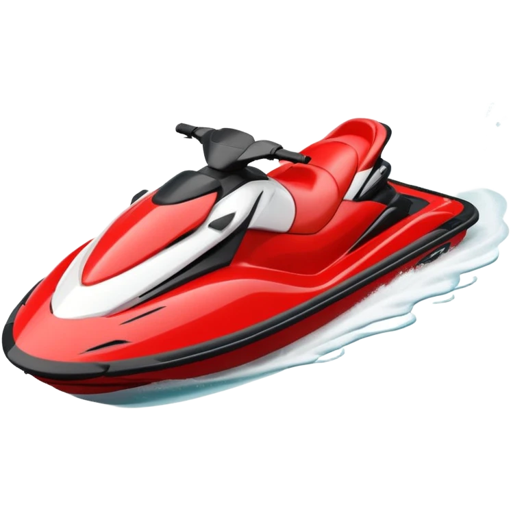 jet ski (red black and white) on the sea emoji