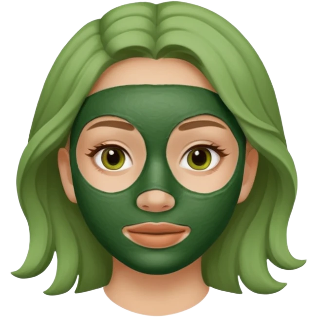 girl with clay face mask on emoji