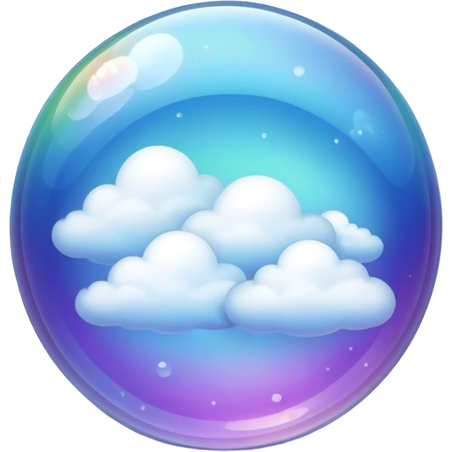 Glass bubble cloud emoji