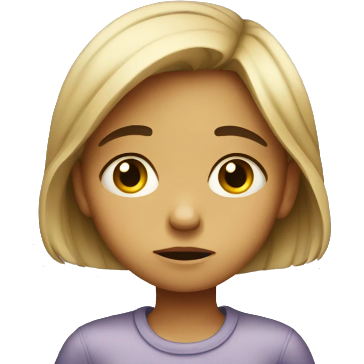 sad little girl  emoji
