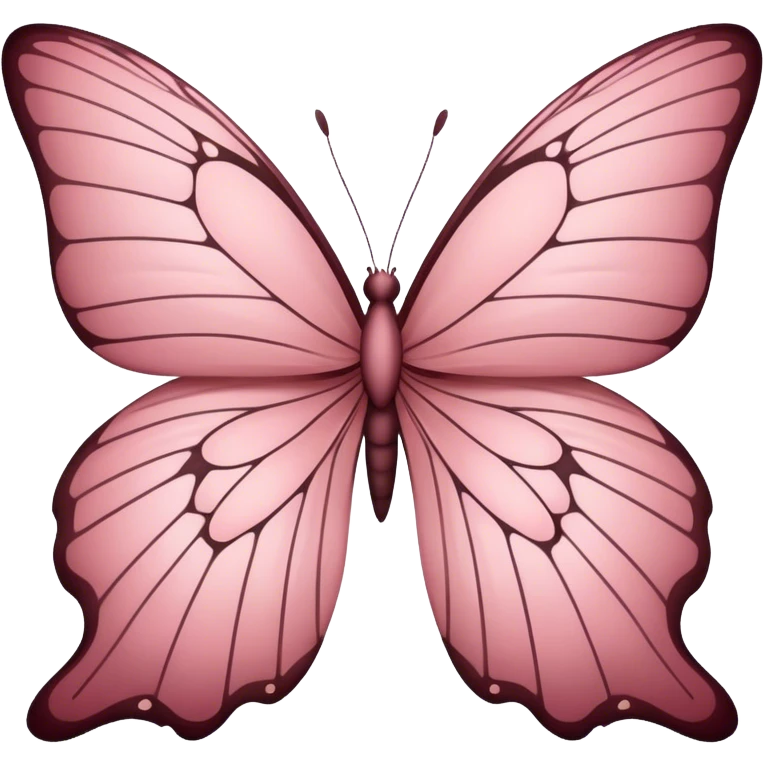 Butterfly wings dusty rose color emoji