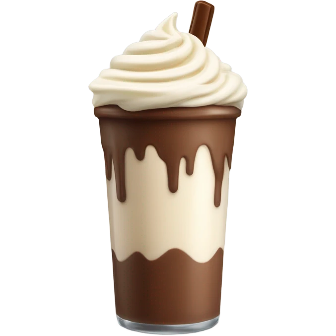 Batido de chocolate con leche y crema  emoji