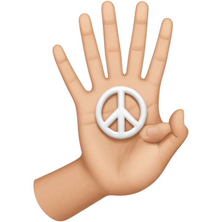 Hand with connected peace sign emoji