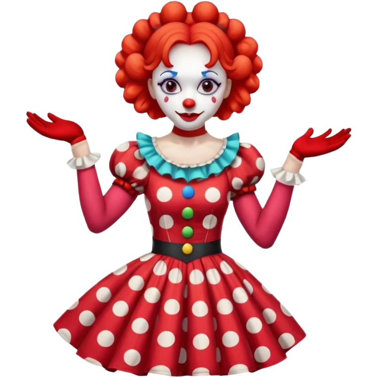 dancing woman clown emoji