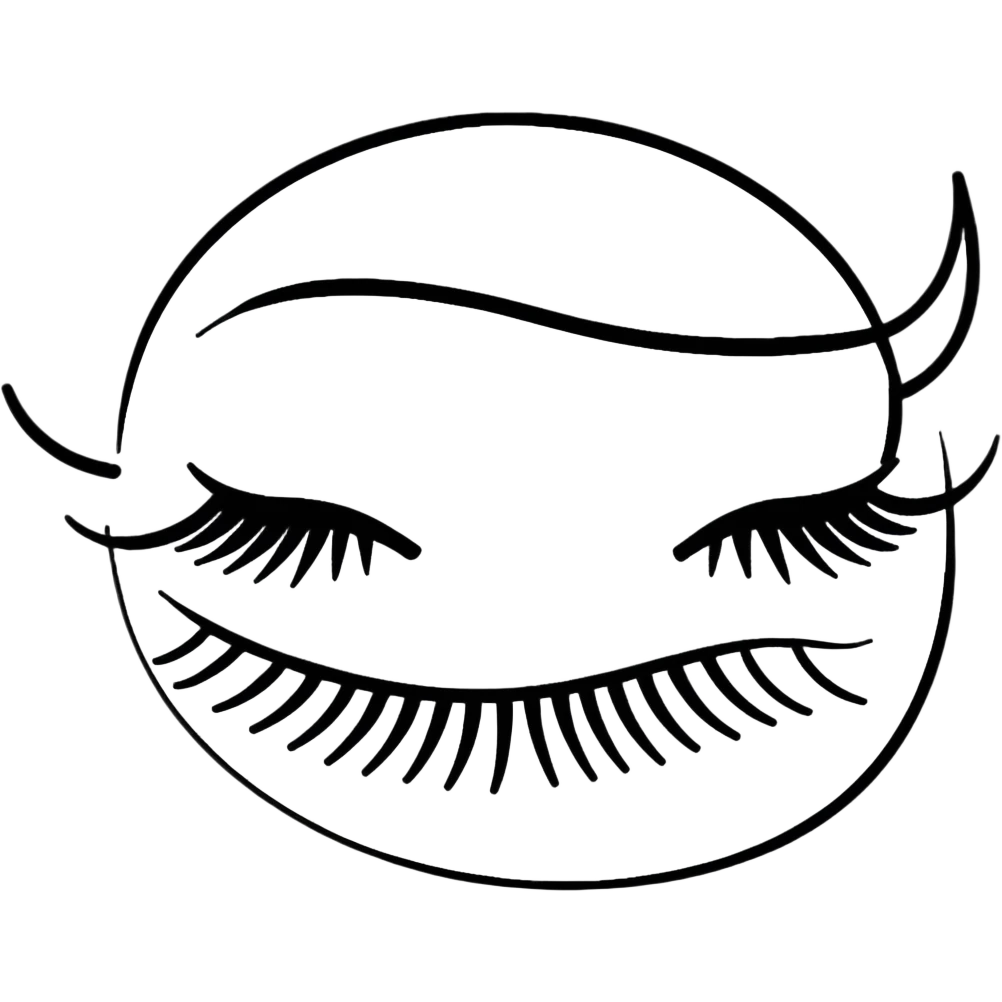 one joined eyelash emoji