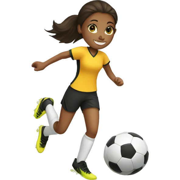 girl playing soccer emoji