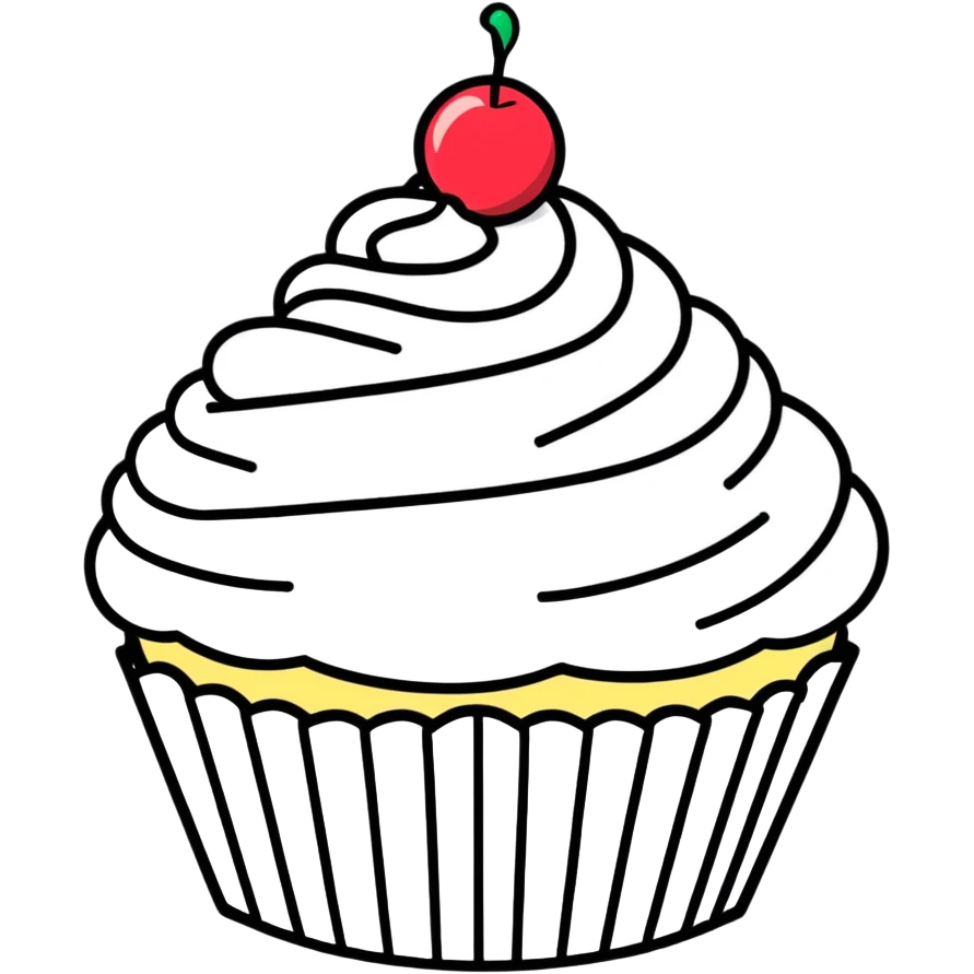 cupcake with cake emoji