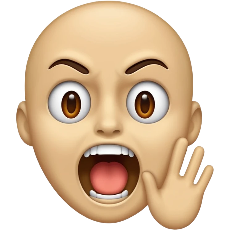 Someone screaming as loud as they can, make it skin color and no other stuff on it emoji