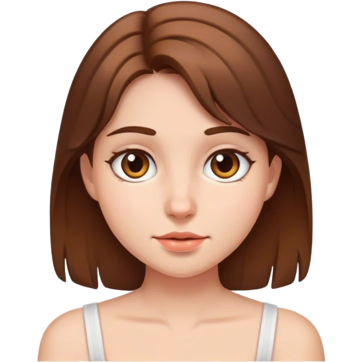 brown haired girl portrait emoji