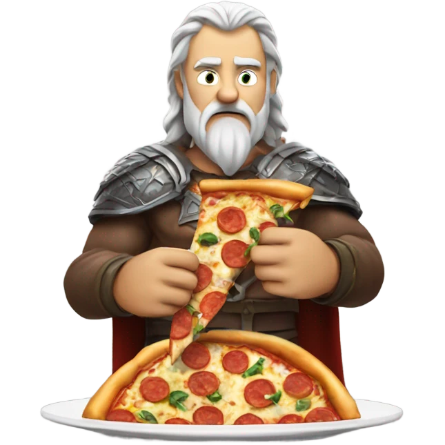 Odin eating pizza emoji