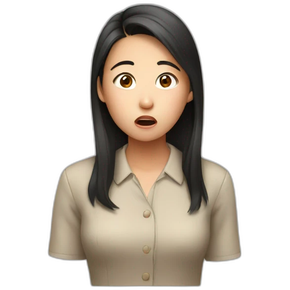asian girl shocked emoji