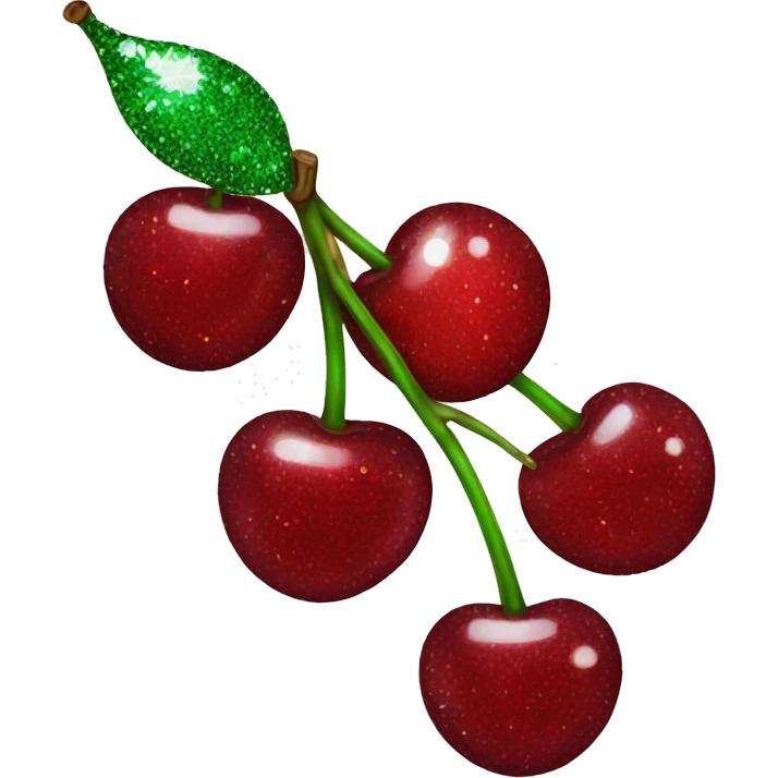 sparkly cherries emoji