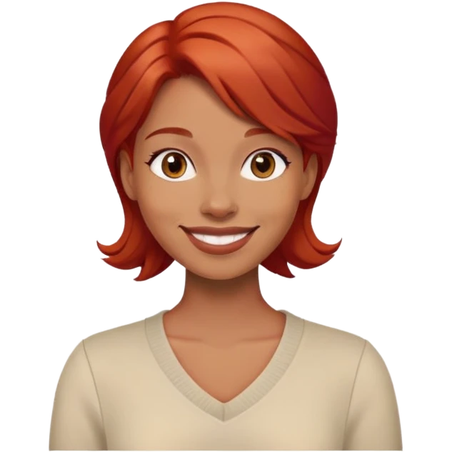 Mom crazy red hair  emoji
