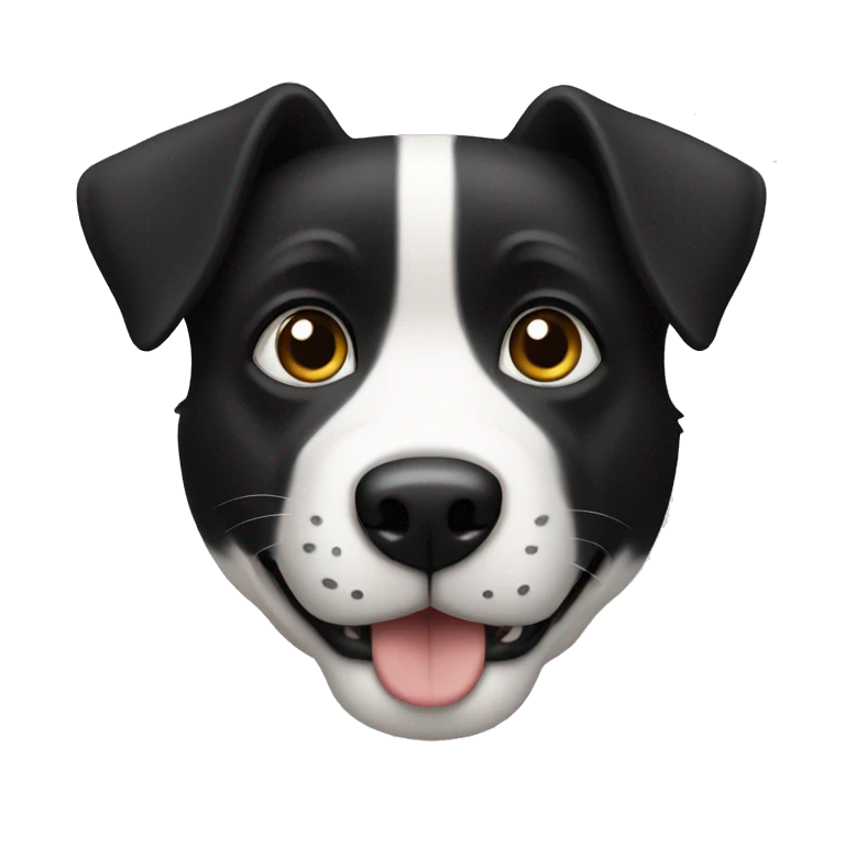 Perro negro con blanco emoji
