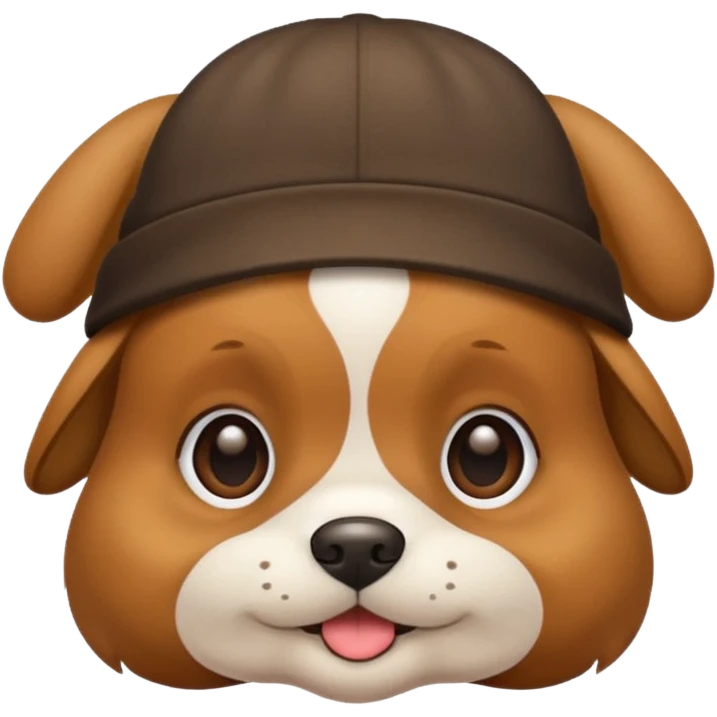 puppy dog with hat  emoji