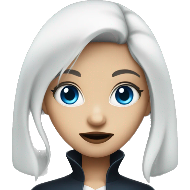 Vampire girl blue eyes emoji