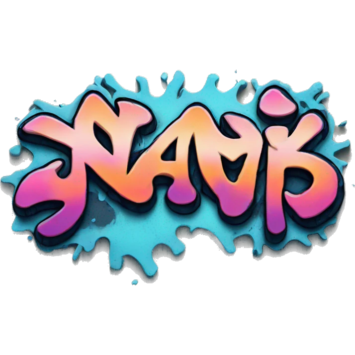 graffiti text "nami" emoji