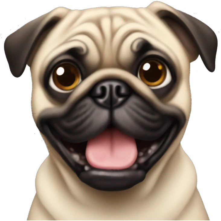 Dog pug  emoji