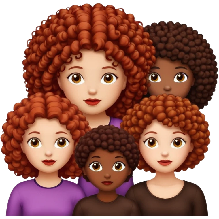 3 chicas.Una gordita rizada de color tigreñit claro oscuro, una coloradita faquita con el pelo pintado de color chocolate, una negrita de pelo afro, que todas sean bonitas plis. emoji