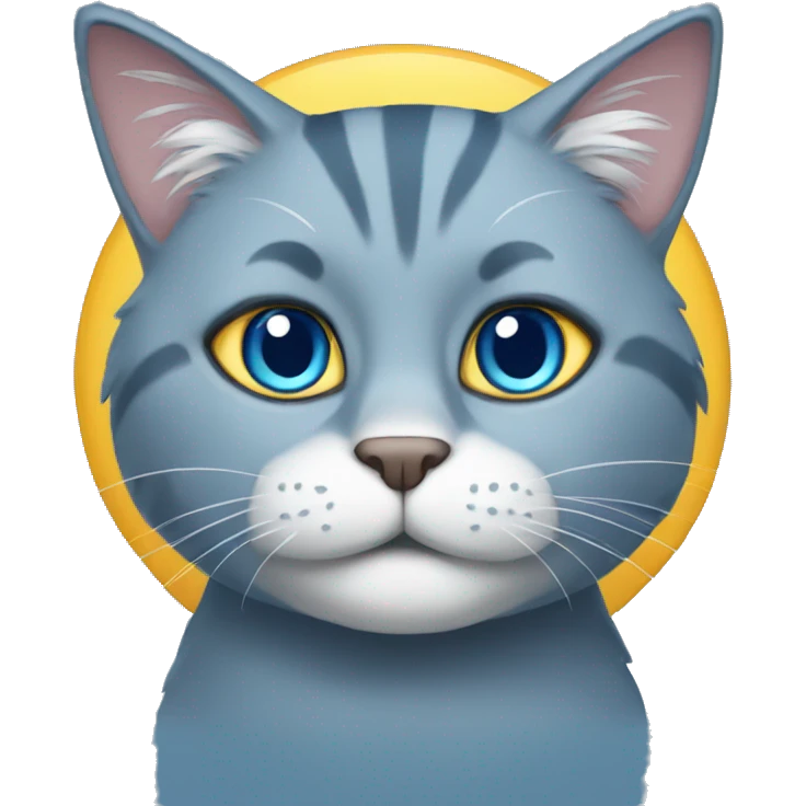 Blue cat emoji