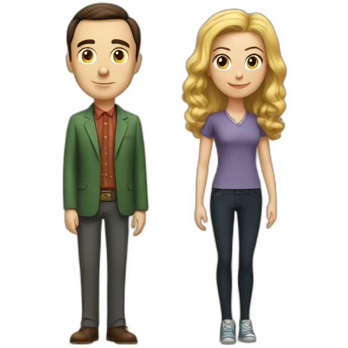 Sheldon cooper and amy emoji