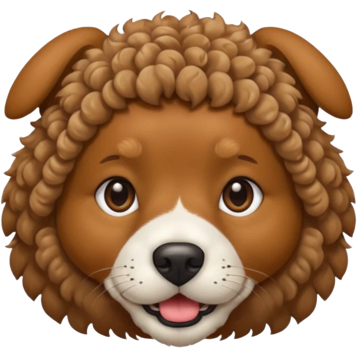 curly short hair dog  emoji