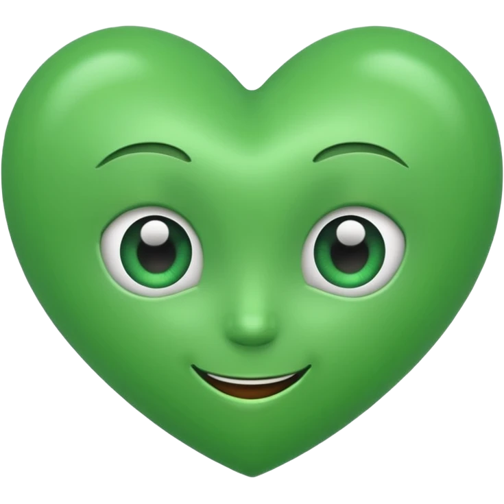 green heart this eyes emoji