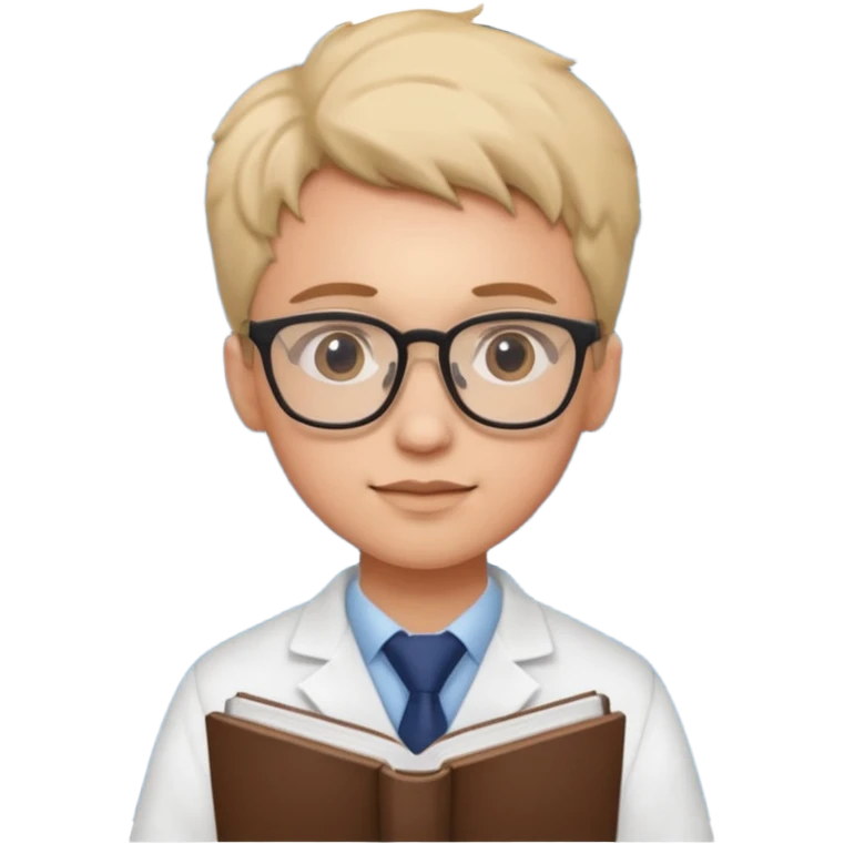 farmaceutica estudiando un curso de ciencia emoji