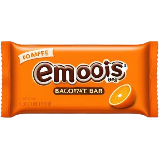 Chocolate bar with orange evalope emoji