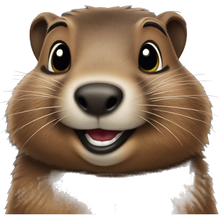 Groundhog smiling  emoji