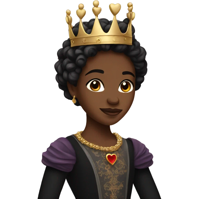 Black princes with heart emoji