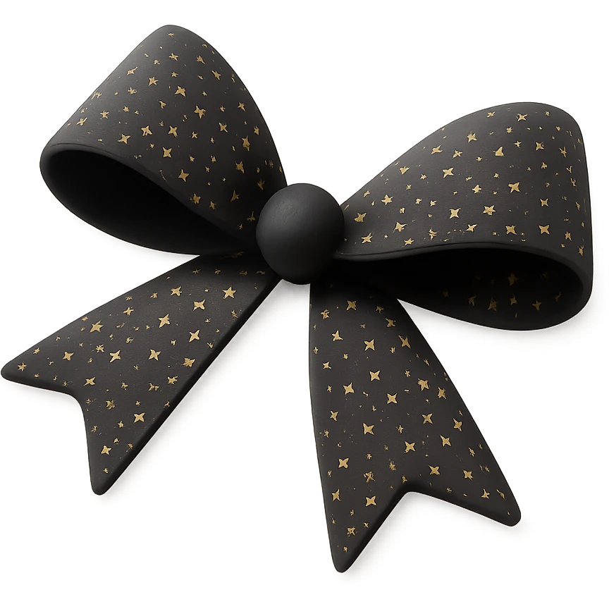 sparkly bow emoji