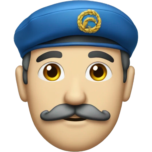 Fita do Novembro Azul com um bigode emoji