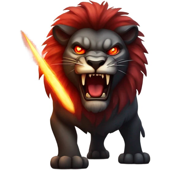 evil lion emoji