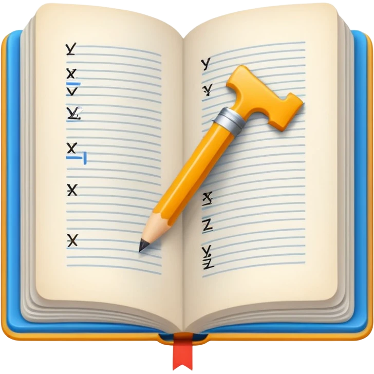 open textbook with formula y = x² emoji
