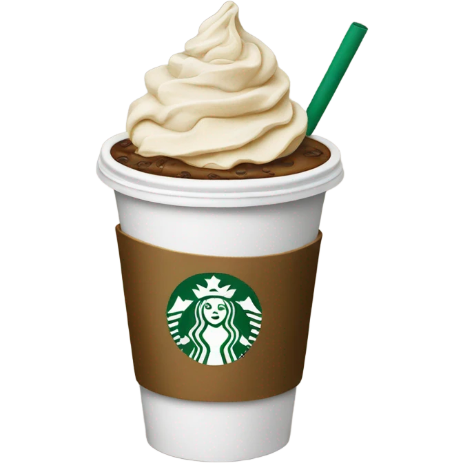 Starbucks cup with coffee  emoji