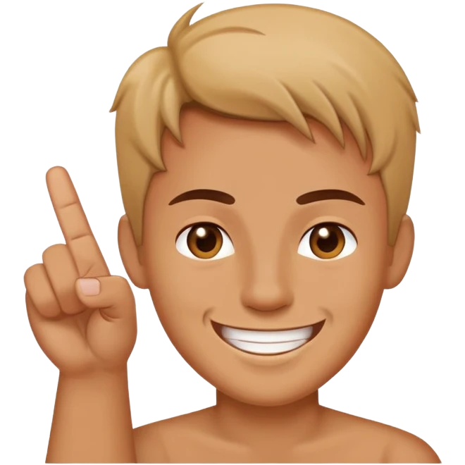 Smiling middle finger emoji