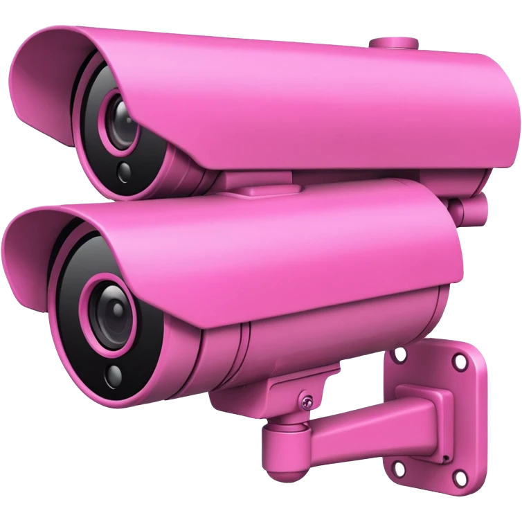 Security Camera pink with graffity emoji