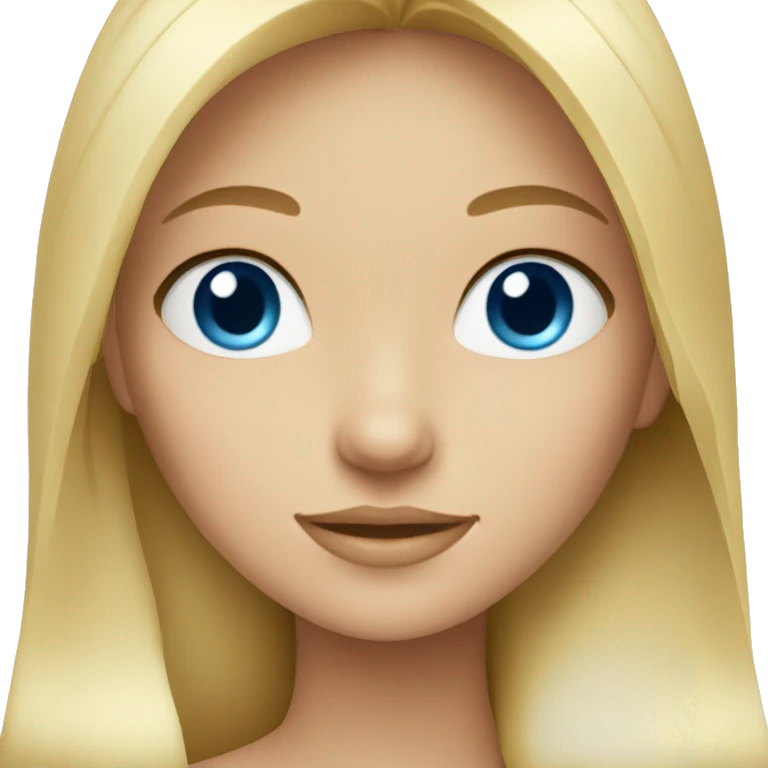blonde girl with blue eyes emoji