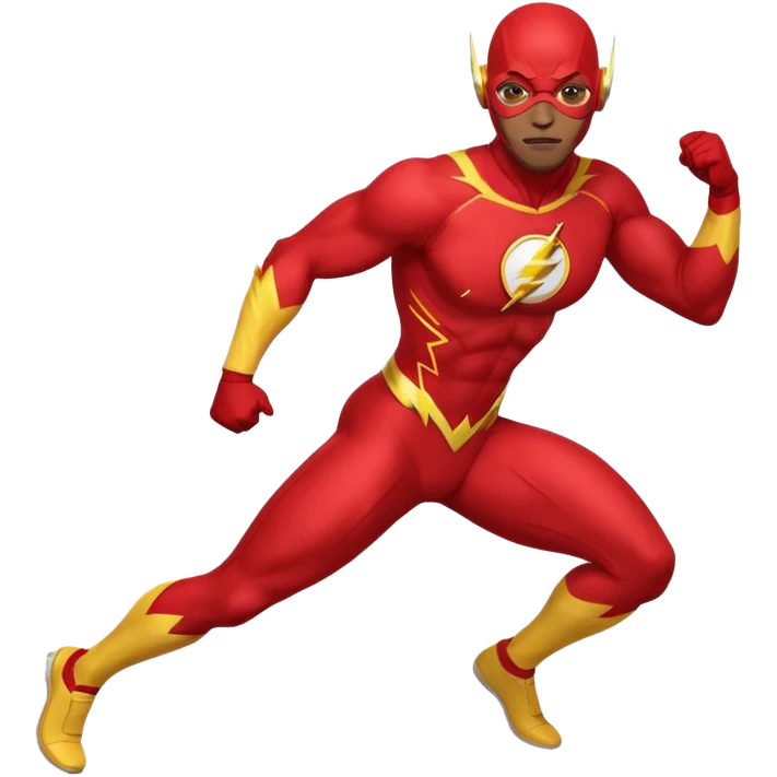 African American The Flash superhero in running pose emoji